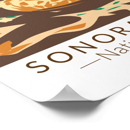 Sonoran Wüste National Monument Rattlesnake Retro Poster (Ecke)