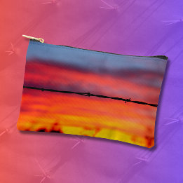 Sonoran Wüsten-Sonnenuntergangs-Stacheldraht-Foto Zubehörtasche