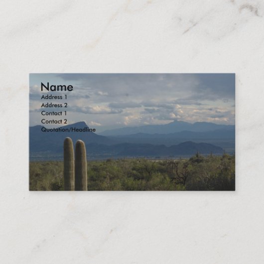 Sonoran Wüsten-Visitenkarten Visitenkarte (Vorderseite)