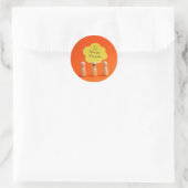 Sonríe, es gratis runder aufkleber (Tasche)