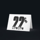 Sons 22. Geburtstag, weiß und schwarz. Karte<br><div class="desc">Ein weißer Hintergrund mit schwarzem Text,  an diesem 22. Geburtstag grüßen jeden coolen Sohn. Meine freundlichen Grüße.</div>