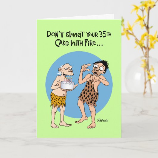 Sons 35. Geburtstag Karte (Gelbe Blume)