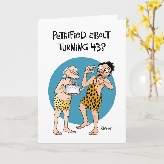 Sons 43. Geburtstag Karte (Gelbe Blume)