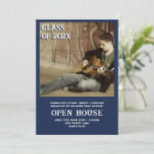 Sons Abschluss Foto Ankündigung Open House (Stehend Vorderseite)