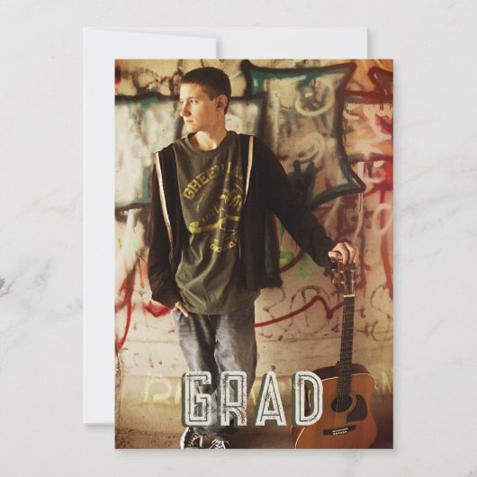 Sons Abschluss Fotos Open House Ankündigung (Vorderseite)