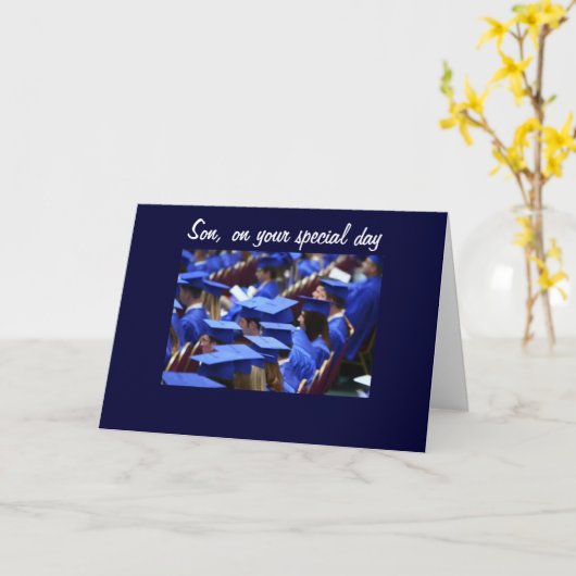 SONS ABSCHLUSS - GLÜCKWÜNSCHE KARTE (Gelbe Blume)