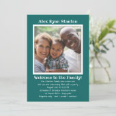 Sons Adoption Foto Party Einladung Vorlage (Stehend Vorderseite)