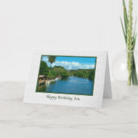 Son's Birthday Card mit dem Hawaiianischen Fluss