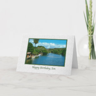 Son's Birthday Card mit dem Hawaiianischen Fluss Karte