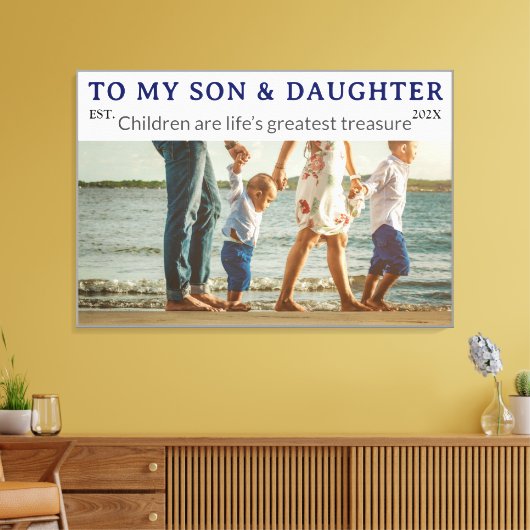 Sons & Daughters Day – Custom Family Canvas Leinwanddruck (Insitu (Wohnzimmer))