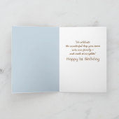 Sons erster Geburtstag Karte (Innenseite)