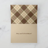 Sons Geburtstag goldener Vergeltung auf karierten Karte (Innenseite)