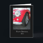 Sons Geburtstagsroter Vintager Sportwagen<br><div class="desc">Vintager Sportwagen zum Geburtstag des Sohnes.</div>