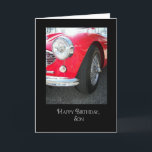 Sons Geburtstagsroter Vintager Sportwagen Karte<br><div class="desc">Vintager Sportwagen zum Geburtstag des Sohnes.</div>
