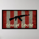 Sons of Liberty Flag mit AK 47 Poster (Vorne)