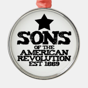 Sons of the American Revolution SAR est 1889 USA Ornament Aus Metall