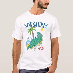 Sonsaurus Dinosaur T Rex Son Saurus Family Vacatio T-Shirt