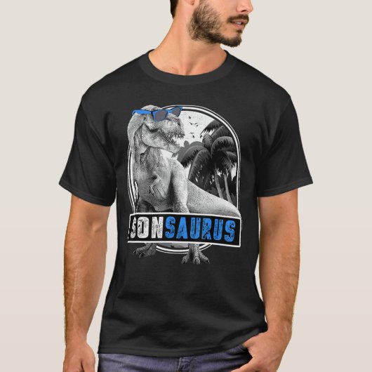 Sonsaurus T Rex Son Saurus Dinosaur Boy Kid Dino T-Shirt (Vorderseite)