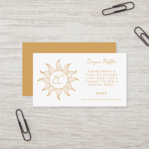 Sonshine Diaper Raffle Card Babydusche Umschließun Visitenkarte