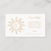 Sonshine Diaper Raffle Card Babydusche Umschließun Visitenkarte (Vorderseite)