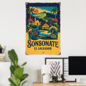 Sonsonate El Salvador Vintag Poster (Heimbüro)