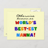 Sonst als beste Nanna Geschenke bekannt Postkarte (Vorne/Hinten)
