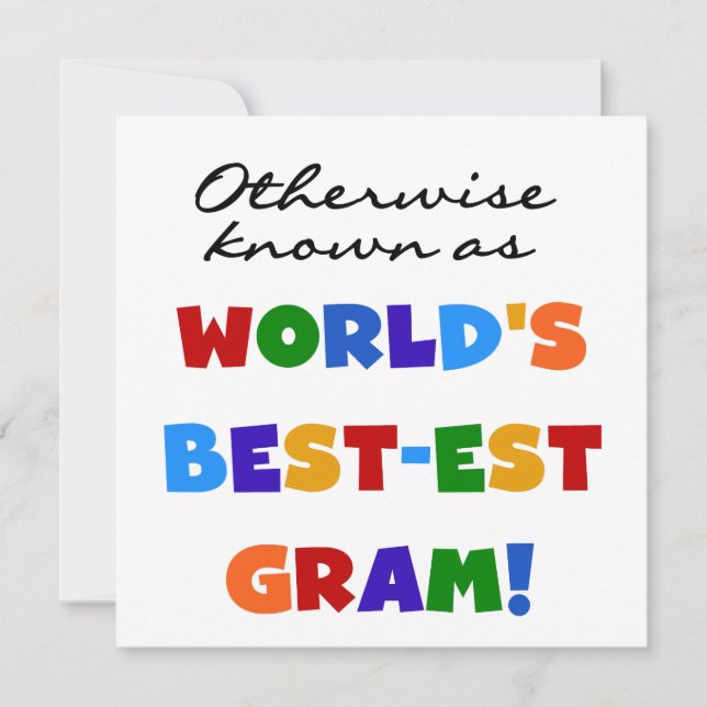 Sonst bekannt als die besten Gram Geschenke der We (Vorderseite)