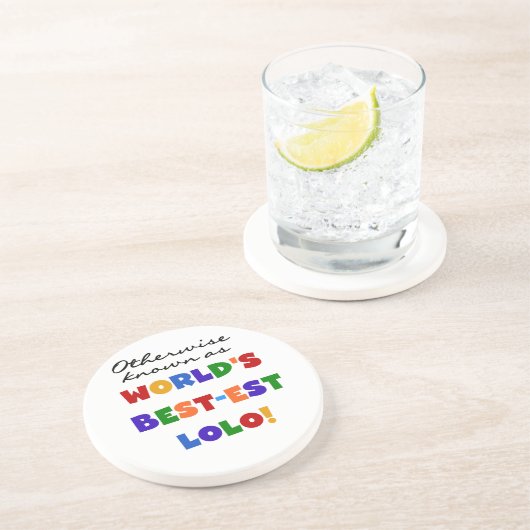 Sonst die bekanntesten Lolo T - Shirt und Geschenk Sandstein Untersetzer (Seite)