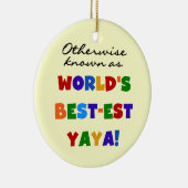 Sonst die bekanntesten Yaya-T - Shirt und Geschenk Keramik Ornament (Rechts)