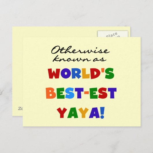 Sonst die bekanntesten Yaya-T - Shirt und Geschenk Postkarte (Vorne/Hinten)