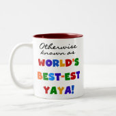 Sonst die bekanntesten Yaya-T - Shirt und Geschenk Zweifarbige Tasse (Links)