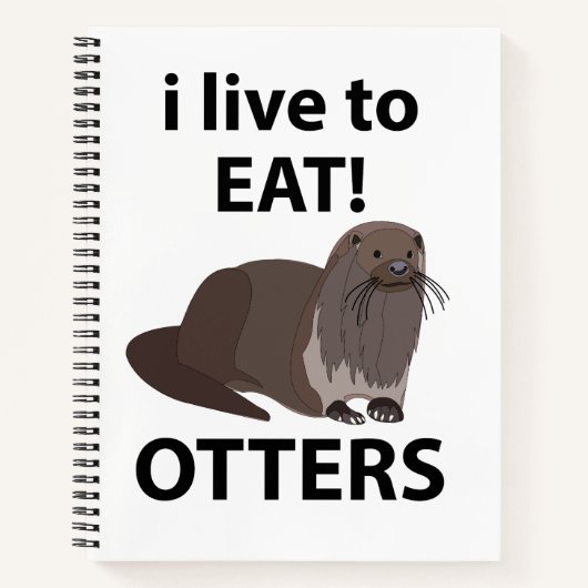 Sonst esse ich gerne lustige Otters Notizblock (Vorderseite)