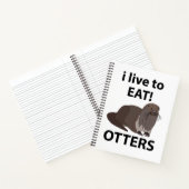 Sonst esse ich gerne lustige Otters Notizblock (Innenseite)