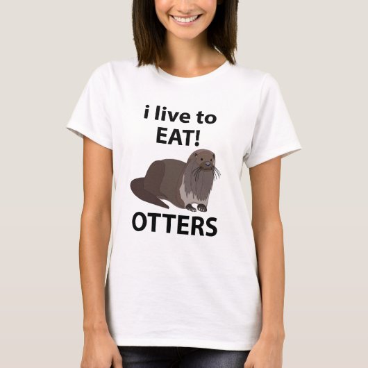 Sonst esse ich gerne lustige Otters T-Shirt (Vorderseite)