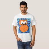 Sonst raus - Waffen raus! Cartoon Mustache Cat T-Shirt (Vorne ganz)