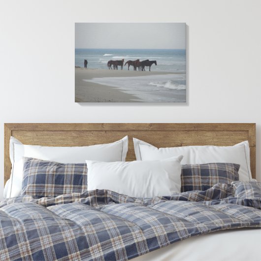 SONSTIGE BANKEN WILD MUSTANG PFERDE AM STRAND LEINWANDDRUCK (Insitu (Schlafzimmer))
