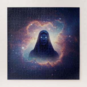 Sonstiger Geist mit leuchtenden Augen im Universum Puzzle