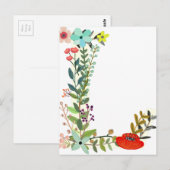 Sonstiges - Blumenbeete: Buchstabe L Postkarte (Vorne/Hinten)