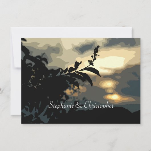 Sonstiges Silhouette Hochzeitsfeiern Einladung (Vorderseite)