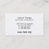 Sonstiges: Visitenkarte, schwarz Visitenkarte (Rückseite)