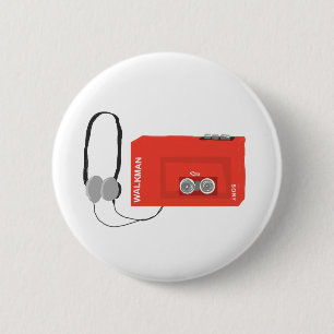 Sony Walkman Abzeichen Retro 80er Jahre nostalgisc Button
