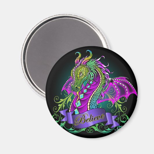 Sonya Glaube Rainbow Dragon Magnet (Vorderseite/Rückseite)