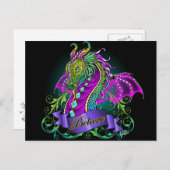 Sonya Glaube Rainbow Dragon Postcard Postkarte (Vorne/Hinten)