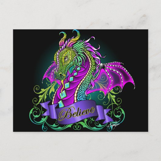 Sonya Glaube Rainbow Dragon Postcard Postkarte (Vorderseite)