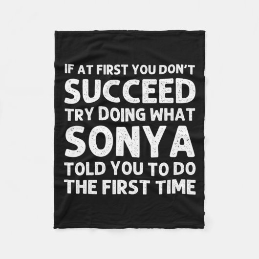 Sonya Name D Birthday Funny Christmas J Fleecedecke (Vorderseite)