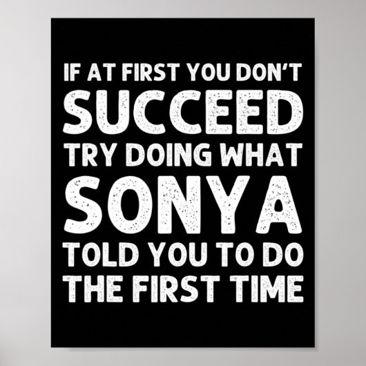 Sonya Name D Birthday Funny Christmas J  Poster (Vorne)