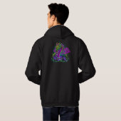 "Sonya" Regenbogen glauben Drache-KunstHoodie Hoodie (Schwarz voll)