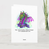 "Sonya" Regenbogen glauben Dragon Art Card Karte (Rückseite)