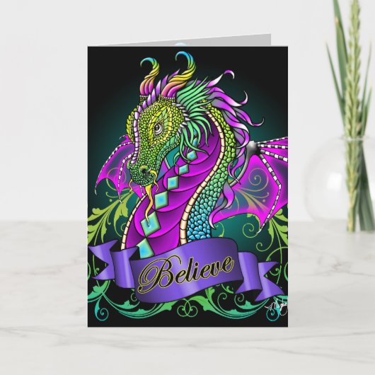 "Sonya" Regenbogen glauben Dragon Art Card Karte (Vorderseite)