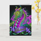"Sonya" Regenbogen glauben Dragon Art Card Karte (Gelbe Blume)